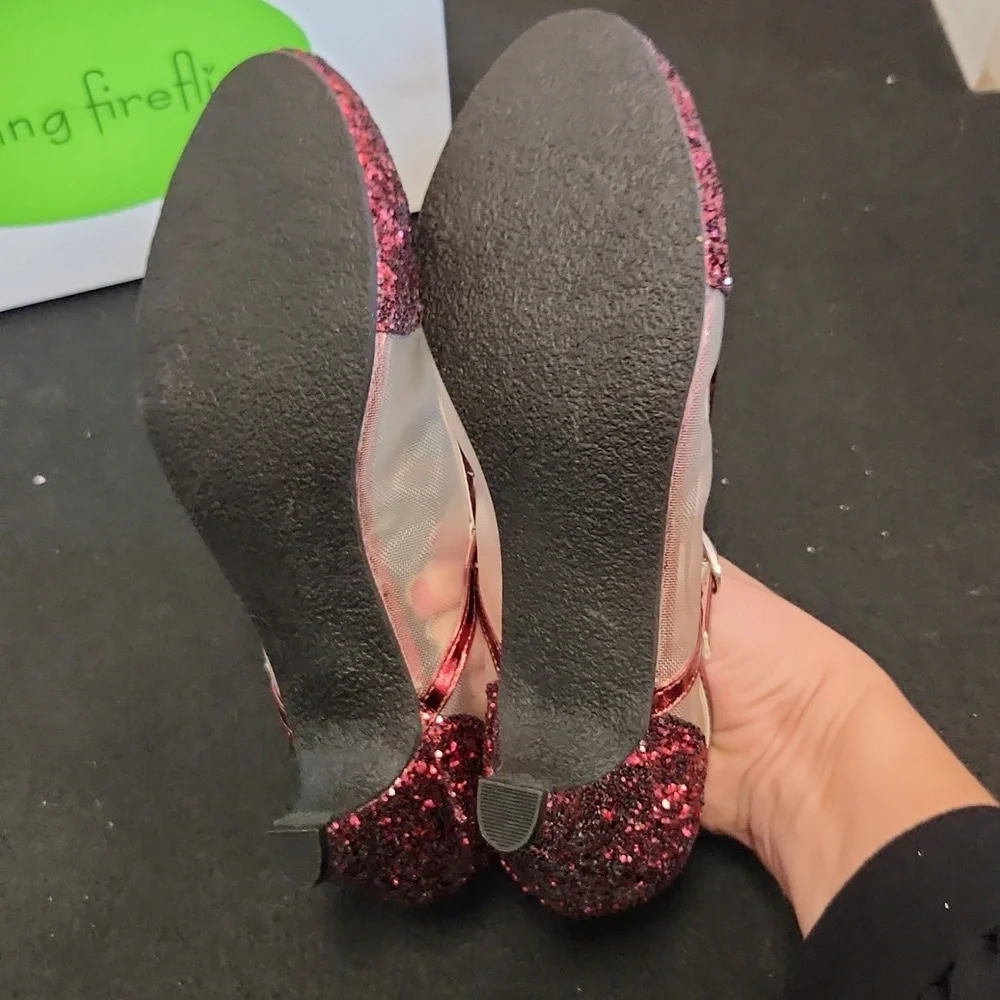 Red sparkly dress shoes